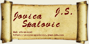 Jovica Spalović vizit kartica